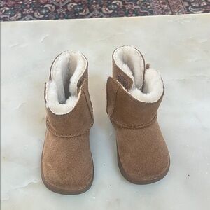 UGG Cozy Tan Baby Boots with Soft Fur Lining
